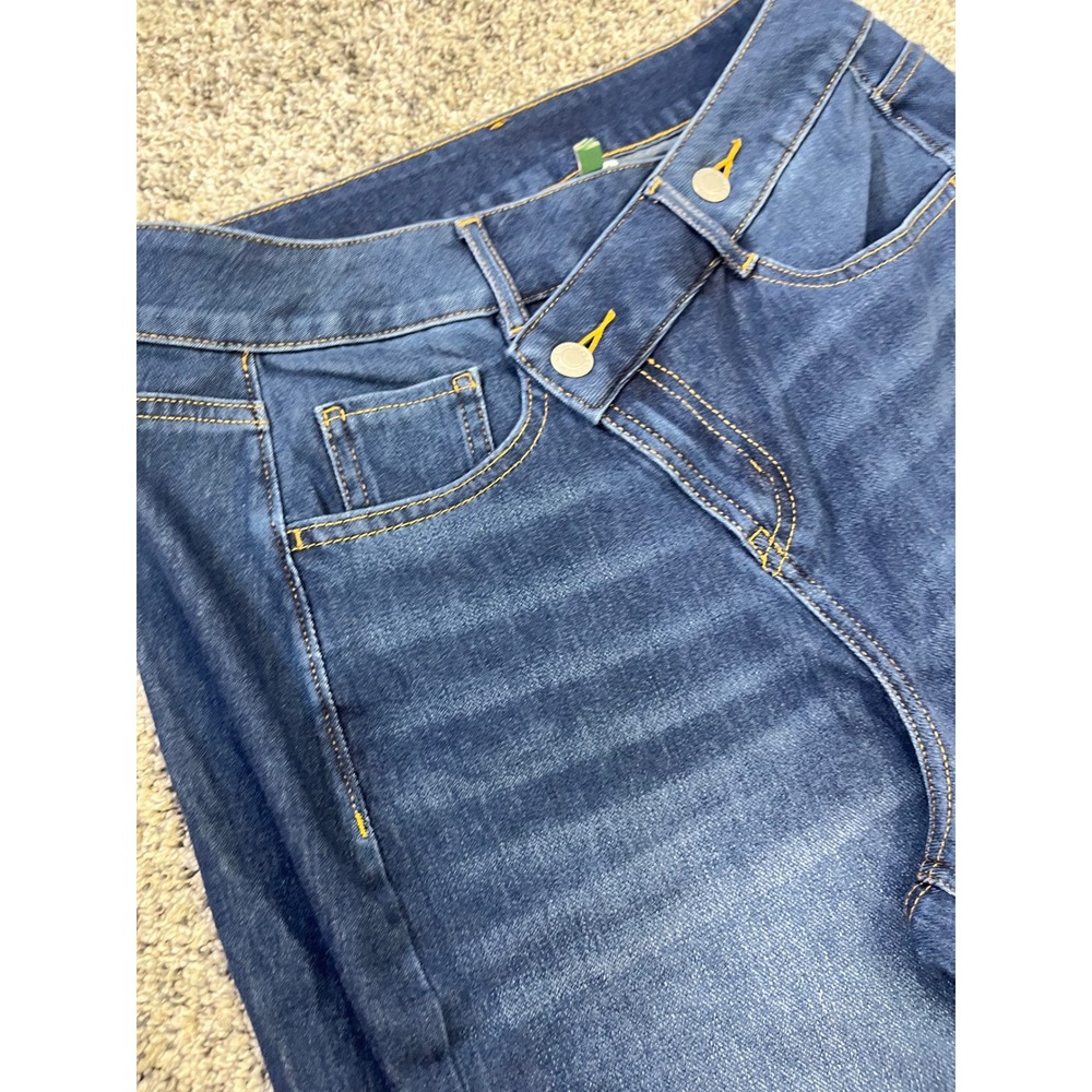 Halara Flex Asymmetric Crisscross Waist Wide Leg Denim Jeans Medium Wash Size M - Picture 7 of 11